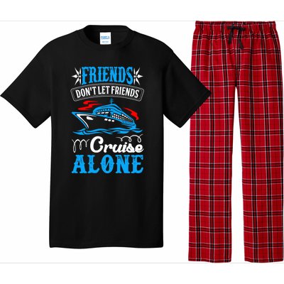 Friends Dont Let Cruise Alone Beach Summer Vacation Gift Pajama Set