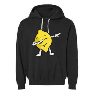 Funny Dabbing Lemon Illustration Lemonade Lover Garment-Dyed Fleece Hoodie