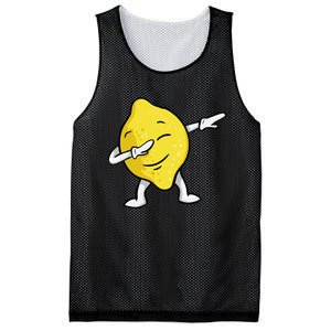 Funny Dabbing Lemon Illustration Lemonade Lover Mesh Reversible Basketball Jersey Tank