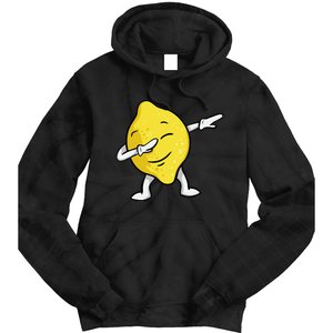 Funny Dabbing Lemon Illustration Lemonade Lover Tie Dye Hoodie