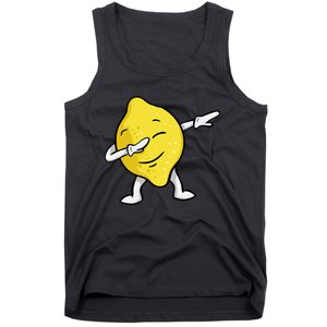 Funny Dabbing Lemon Illustration Lemonade Lover Tank Top