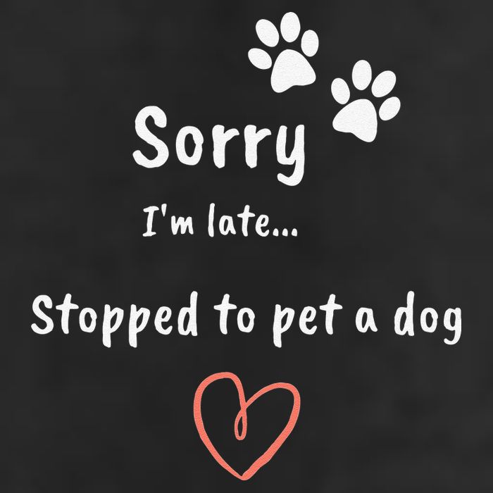 Funny Dog Lover Sorry I'm Late Stopped To Pet A Dog Golf Towel
