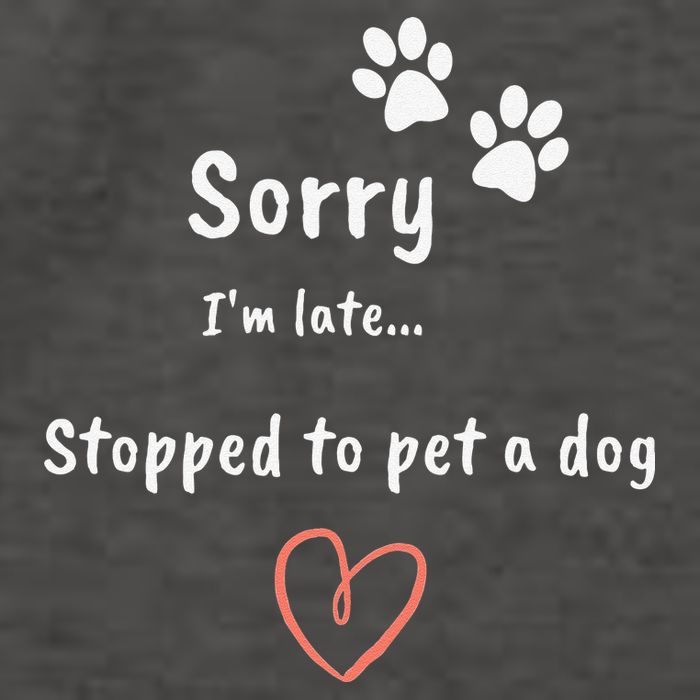 Funny Dog Lover Sorry I'm Late Stopped To Pet A Dog Vector Backpack