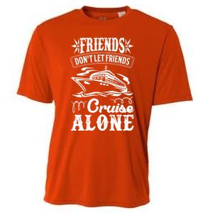 Friends Dont Let Cruise Alone Beach Summer Vacation Cute Gift Cooling Performance Crew T-Shirt