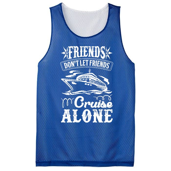 Friends Dont Let Cruise Alone Beach Summer Vacation Cute Gift Mesh Reversible Basketball Jersey Tank