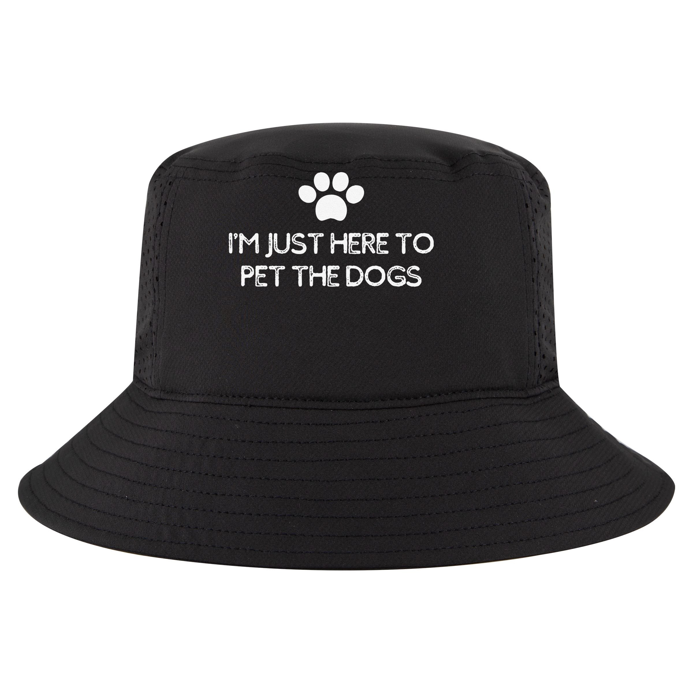 Funny Dog Lover I'm Just Here To Pet The Dogs Humorous Youth Performance Sprint T-Shirt