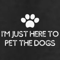 Funny Dog Lover I'm Just Here To Pet The Dogs Humorous 25L Jumbo Tote