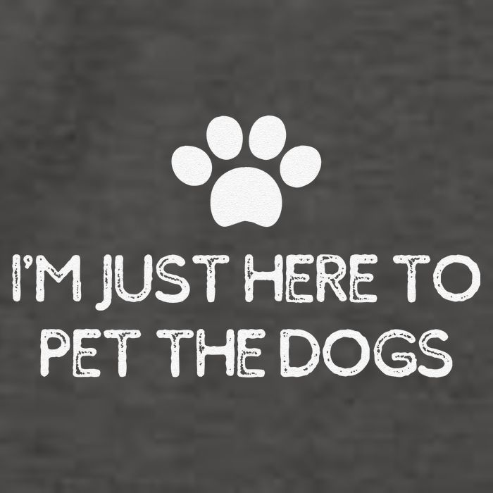 Funny Dog Lover I'm Just Here To Pet The Dogs Humorous Vector Backpack