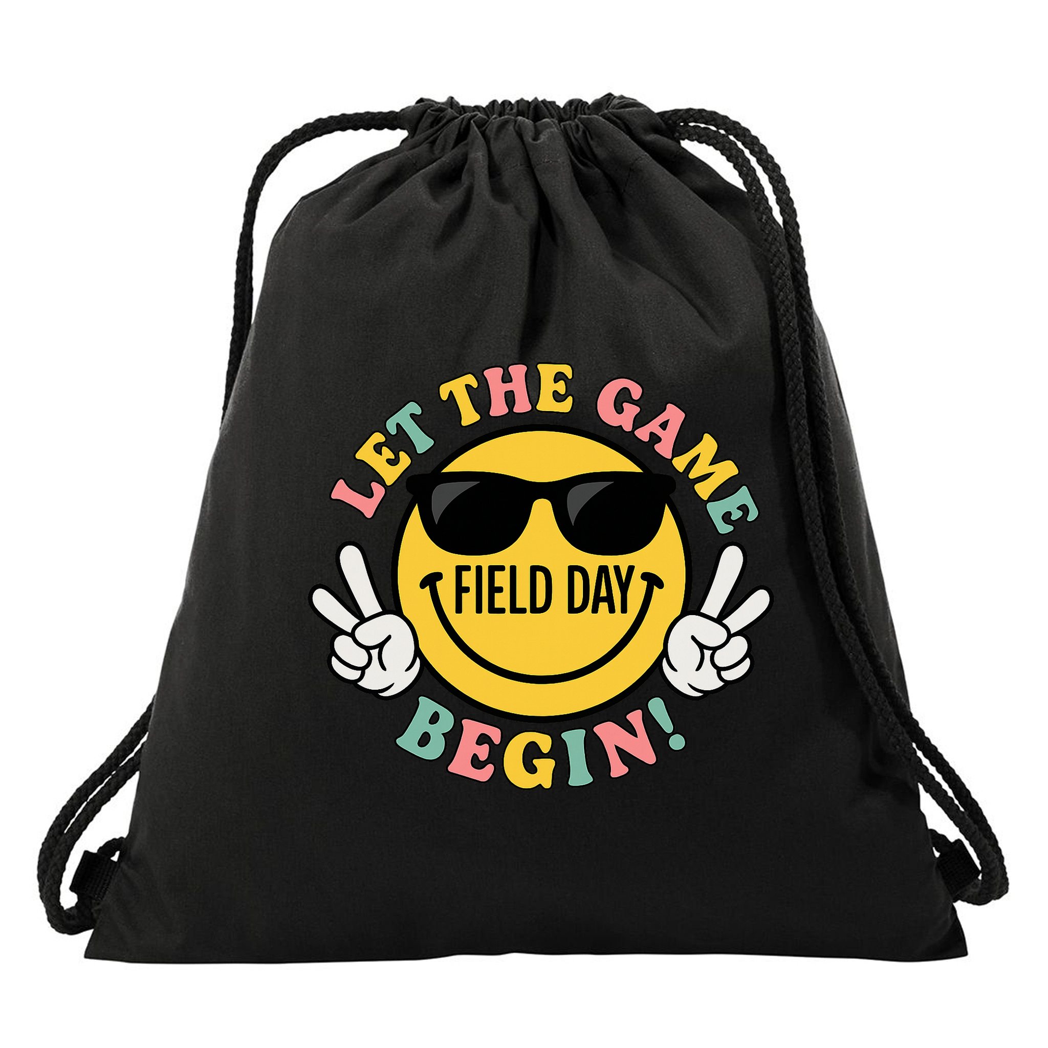 Field Day Let The Games Begin Drawstring Bag
