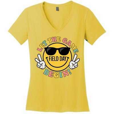 Field Day Let The Games Begin Women's V-Neck T-Shirt
