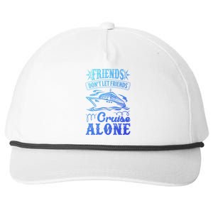 Friends Dont Let Cruise Alone Beach Summer Vacation Cute Gift Snapback Five-Panel Rope Hat