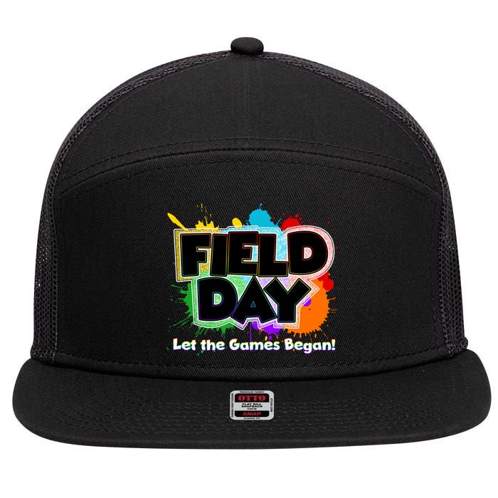 Field Day Let The Game Begin 7 Panel Mesh Trucker Snapback Hat