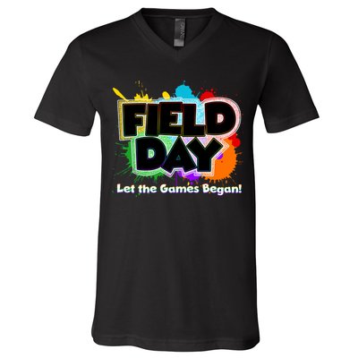 Field Day Let The Game Begin V-Neck T-Shirt