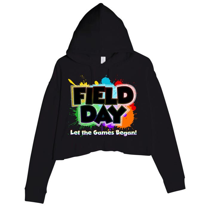 Field Day Let The Game Begin Crop Fleece Hoodie