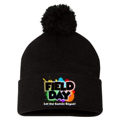 Field Day Let The Game Begin Pom Pom 12in Knit Beanie