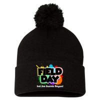 Field Day Let The Game Begin Pom Pom 12in Knit Beanie