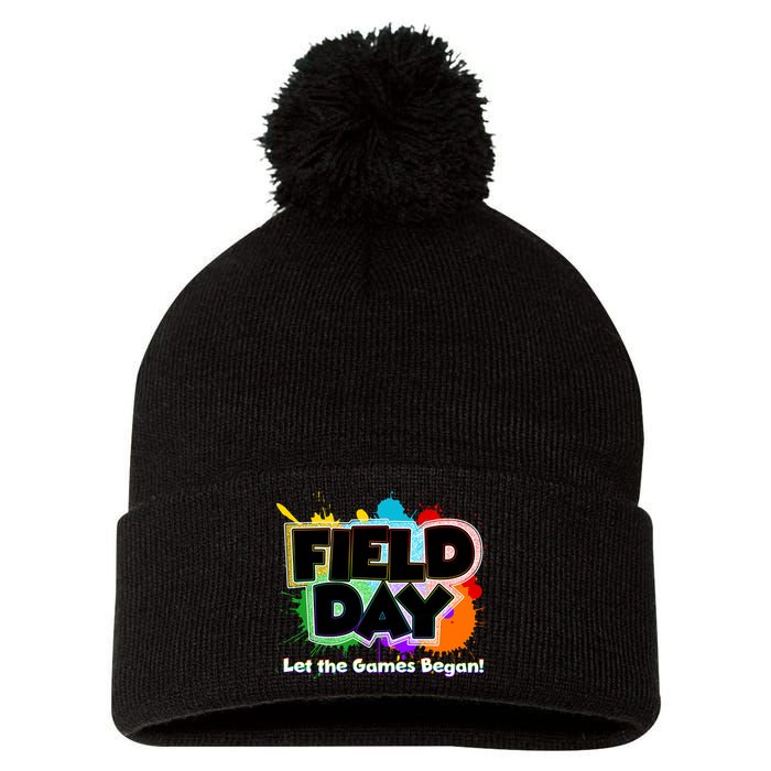 Field Day Let The Game Begin Pom Pom 12in Knit Beanie