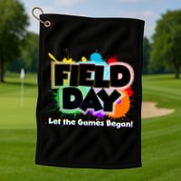 Field Day Let The Game Begin Golf Towel