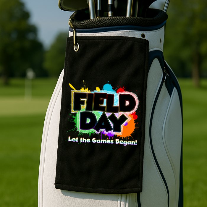 Field Day Let The Game Begin Golf Towel