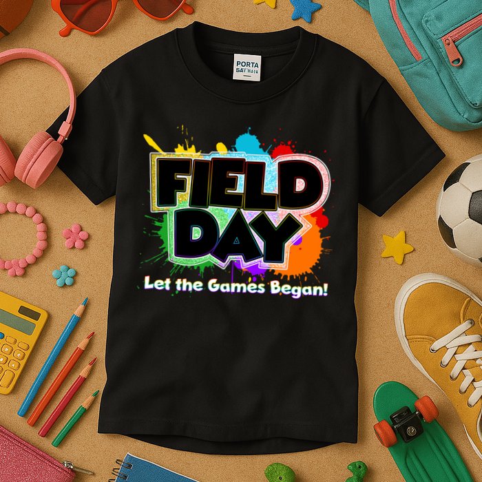 Field Day Let The Game Begin Kids T-Shirt