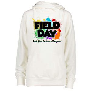 Field Day Let The Game Begin Womens Funnel Neck Pullover Hood