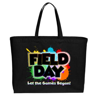 Field Day Let The Game Begin Cotton Canvas Jumbo Tote