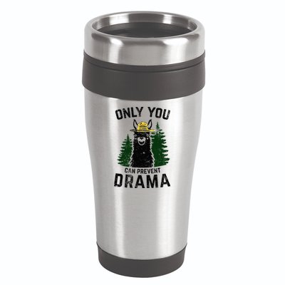 Funny Drama Llama Only You Can Prevent Drama Sarcastic Lover 16oz Travel Tumbler