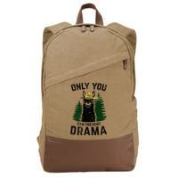 Funny Drama Llama Only You Can Prevent Drama Sarcastic Lover Cotton Canvas Backpack