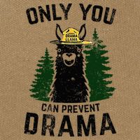 Funny Drama Llama Only You Can Prevent Drama Sarcastic Lover Cotton Canvas Backpack