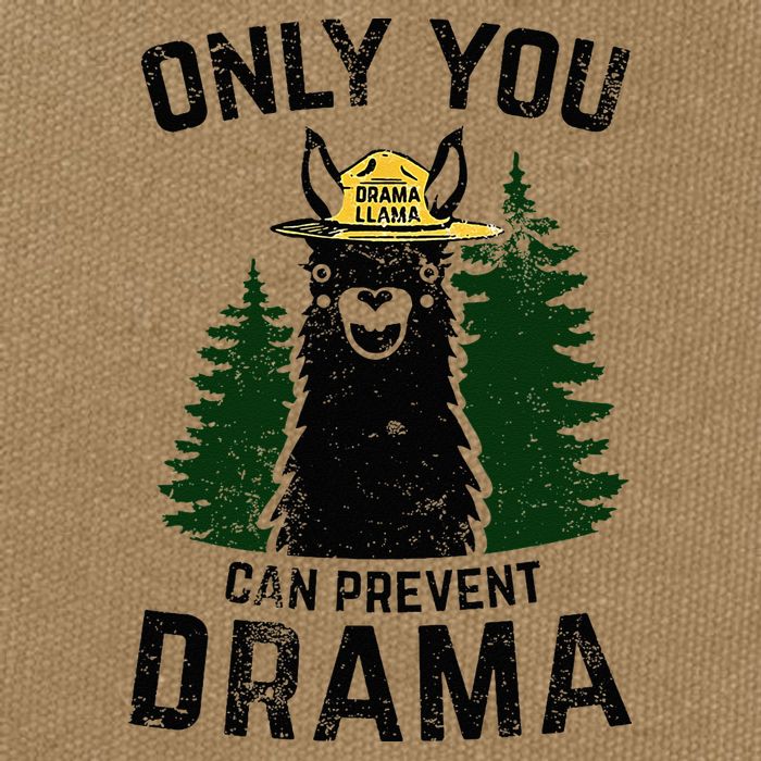 Funny Drama Llama Only You Can Prevent Drama Sarcastic Lover Cotton Canvas Backpack