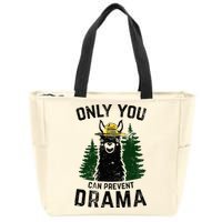 Funny Drama Llama Only You Can Prevent Drama Sarcastic Lover Zip Tote Bag