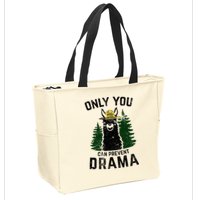Funny Drama Llama Only You Can Prevent Drama Sarcastic Lover Zip Tote Bag