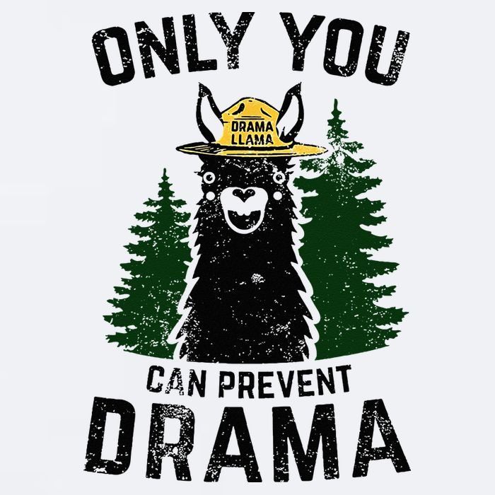 Funny Drama Llama Only You Can Prevent Drama Sarcastic Lover Sueded Cloud Jersey T-Shirt