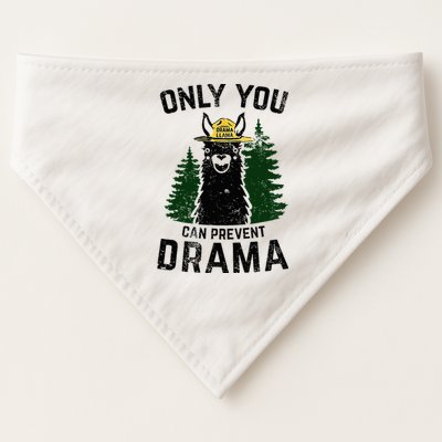 Funny Drama Llama Only You Can Prevent Drama Sarcastic Lover USA-Made Doggie Bandana