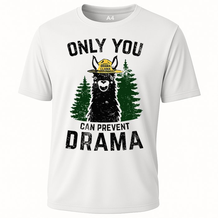 Funny Drama Llama Only You Can Prevent Drama Sarcastic Lover Cooling Performance Crew T-Shirt