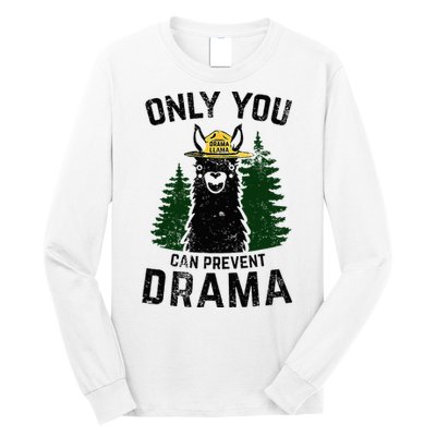 Funny Drama Llama Only You Can Prevent Drama Sarcastic Lover Long Sleeve Shirt