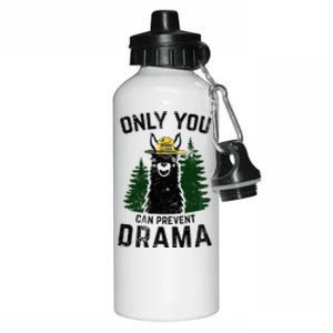 Funny Drama Llama Only You Can Prevent Drama Sarcastic Lover Aluminum Water Bottle