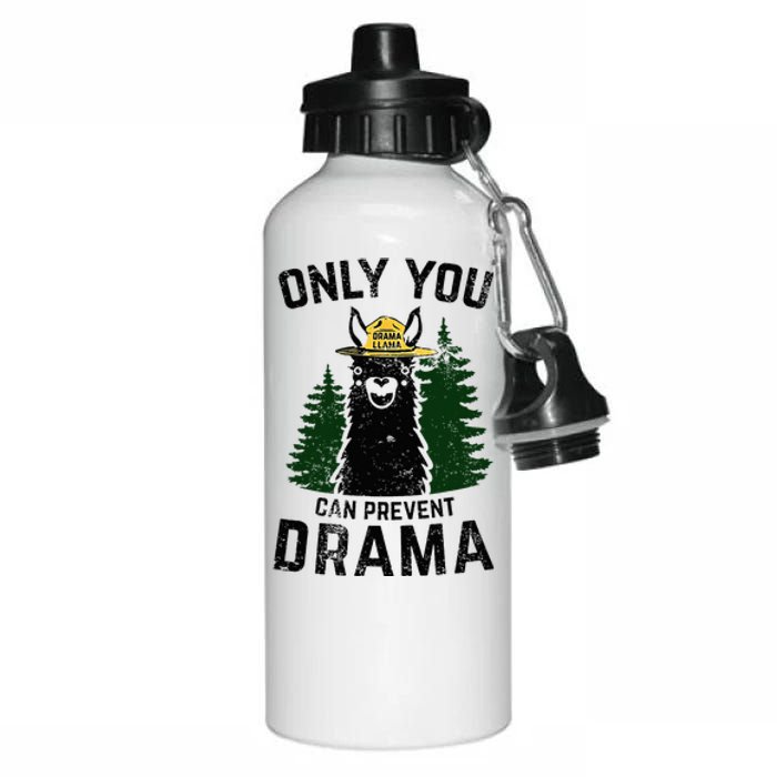 Funny Drama Llama Only You Can Prevent Drama Sarcastic Lover Aluminum Water Bottle