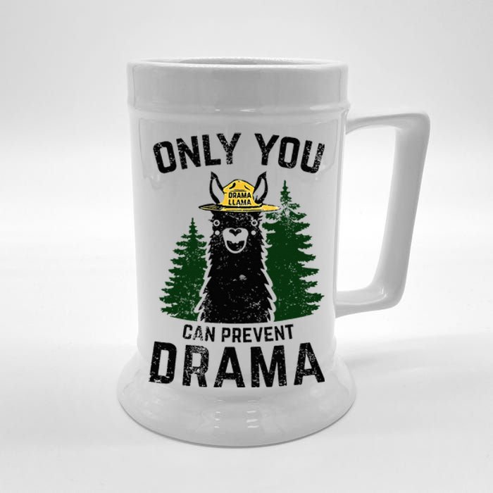 Funny Drama Llama Only You Can Prevent Drama Sarcastic Lover Beer Stein