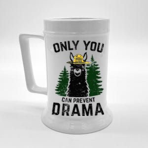 Funny Drama Llama Only You Can Prevent Drama Sarcastic Lover Beer Stein