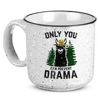 Funny Drama Llama Only You Can Prevent Drama Sarcastic Lover 15oz Campfire Ceramic Mug