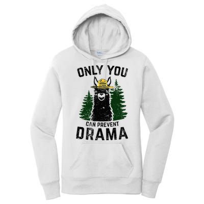 Funny Drama Llama Only You Can Prevent Drama Sarcastic Lover Women's Pullover Hoodie