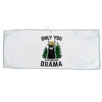 Funny Drama Llama Only You Can Prevent Drama Sarcastic Lover Large Microfiber Waffle Golf Towel