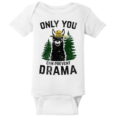 Funny Drama Llama Only You Can Prevent Drama Sarcastic Lover Baby Bodysuit