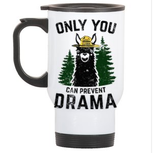 Funny Drama Llama Only You Can Prevent Drama Sarcastic Lover Stainless Steel Travel Mug