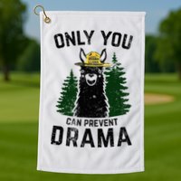 Funny Drama Llama Only You Can Prevent Drama Sarcastic Lover Golf Towel