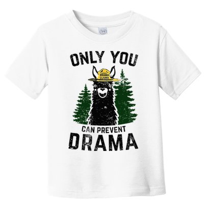 Funny Drama Llama Only You Can Prevent Drama Sarcastic Lover Toddler T-Shirt
