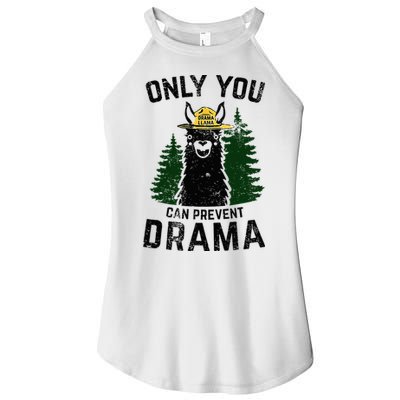 Funny Drama Llama Only You Can Prevent Drama Sarcastic Lover Women's Perfect Tri Rocker Tank