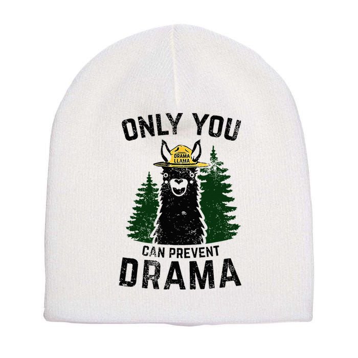 Funny Drama Llama Only You Can Prevent Drama Sarcastic Lover Short Acrylic Beanie
