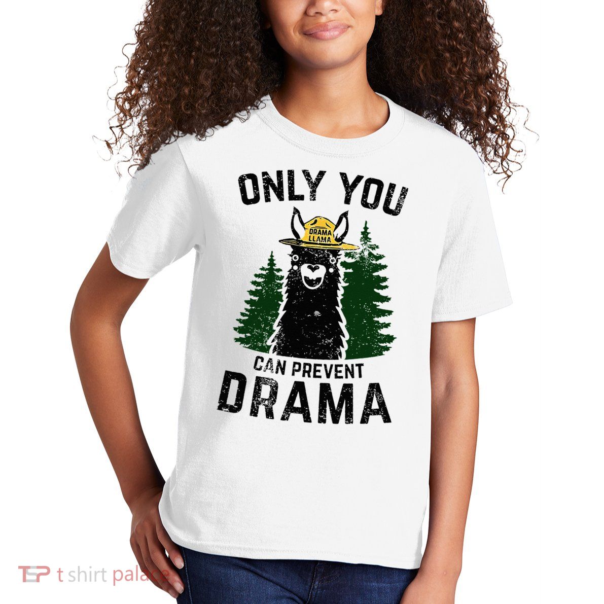 Funny Drama Llama Only You Can Prevent Drama Sarcastic Lover Kids T-Shirt